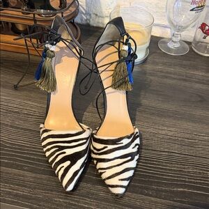 J. Crew Zebra Print Women's Shoes with Tassels